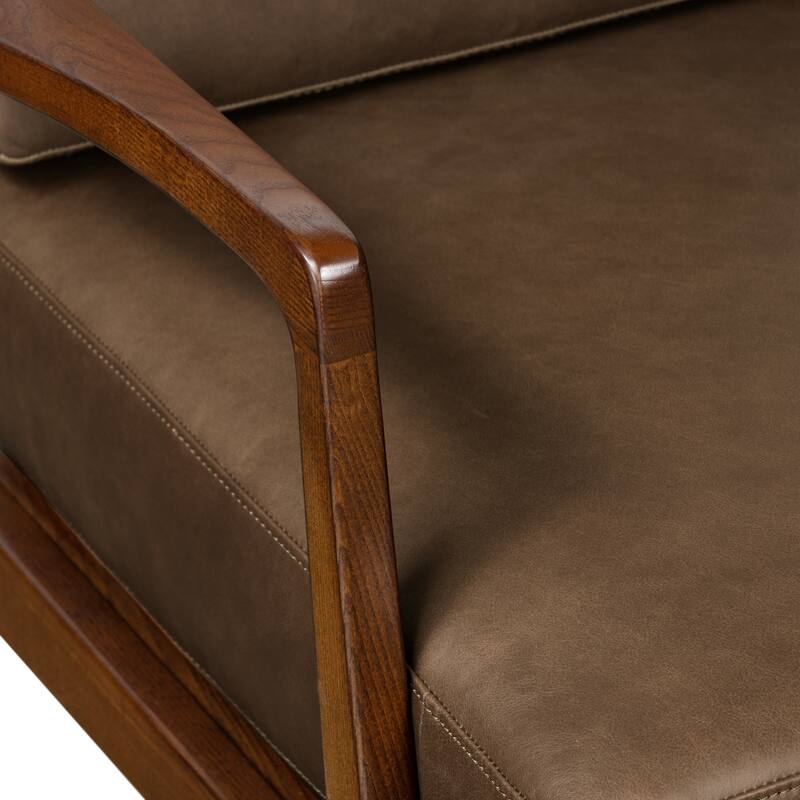 Poly & Bark Verity Leather Lounge Chair - Full Grain Genuine Italian Leather