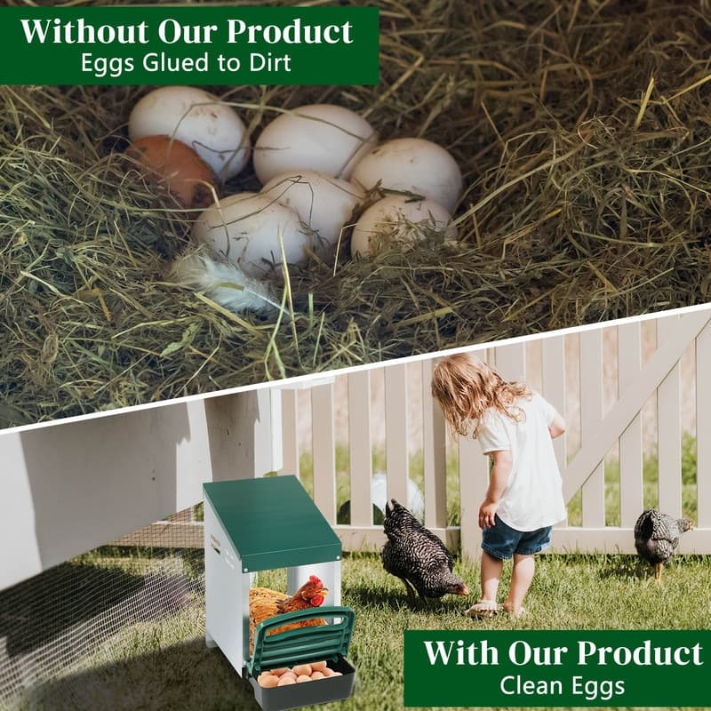 Single Roll Out Chicken Nesting Box with Plastic Basket Egg Nest Box Chicken Laying Box