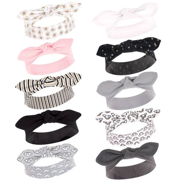 slide 1 of 1, Hudson Baby Infant Girl Cotton Headbands 10pk, Sunshine, 0-24 Months - Sunshine Sunshine - 0-24 Months