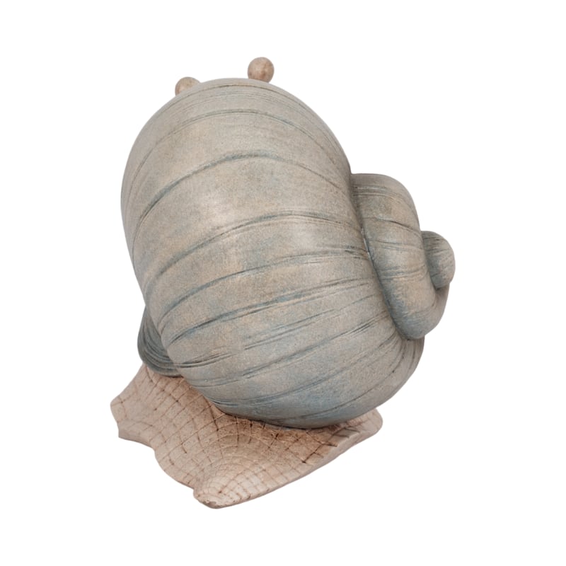 Sagebrook Home 11-inch Green Garden Snail, Durable Polyresin