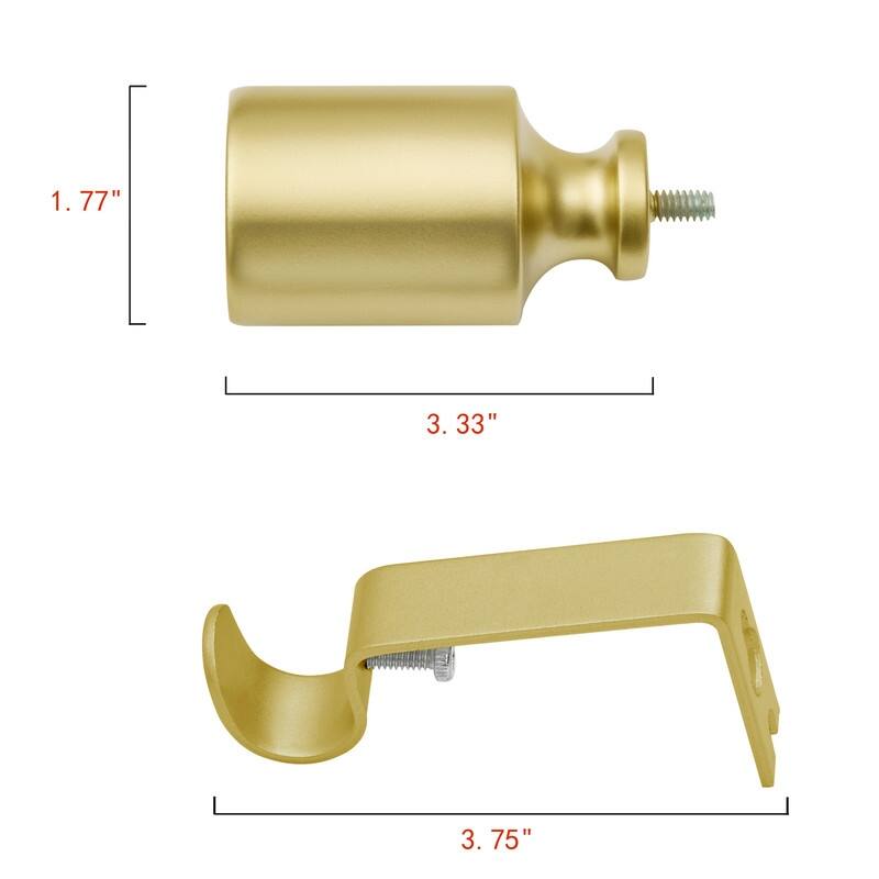 UTOPIA ALLEY Wall Mounted 3/4 Inch Curtain Rod - Curtain Rods For Window, Adjustable Drapery Rod