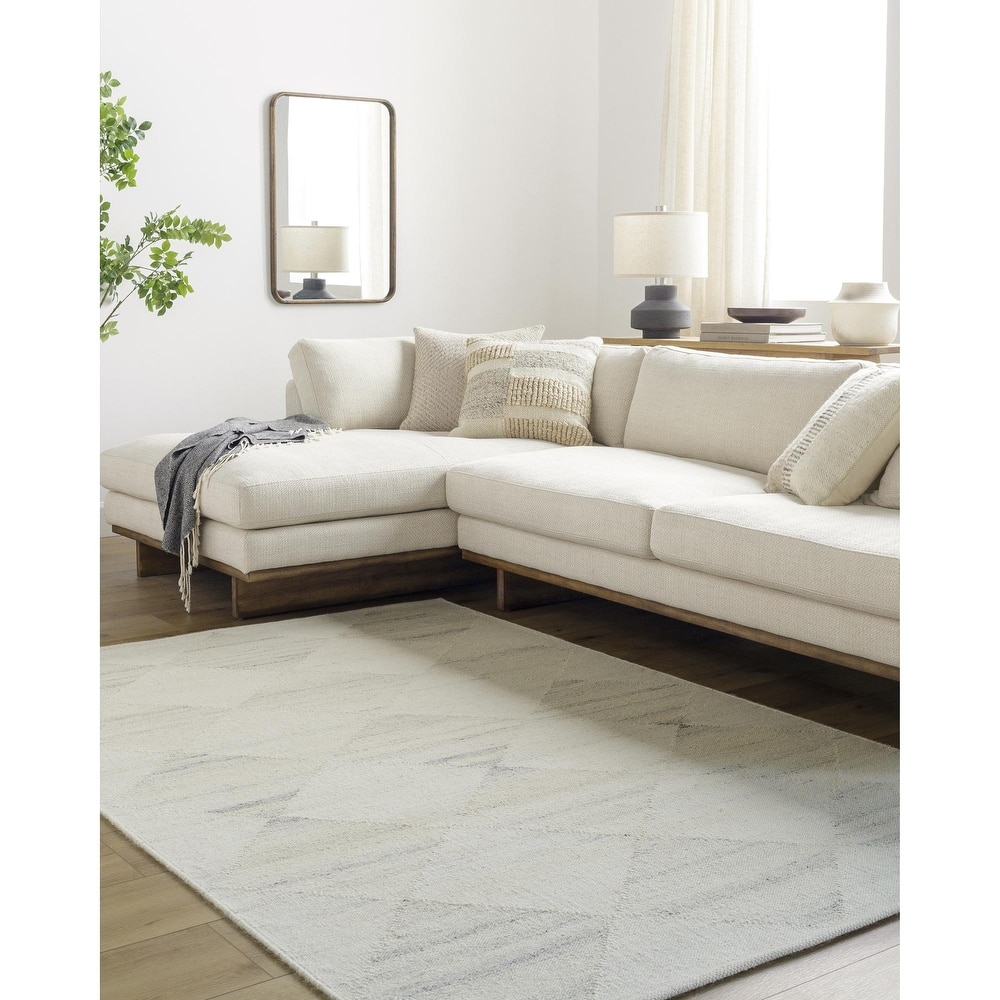 Keyonna Casual Solid Color Wool Area Rug