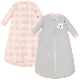 Hudson Baby Infant Girl Long-Sleeve Fleece Sleeping Bag, Girl Baby Bear, 0-9 Months - Girl Baby Bear - 0-9 Months