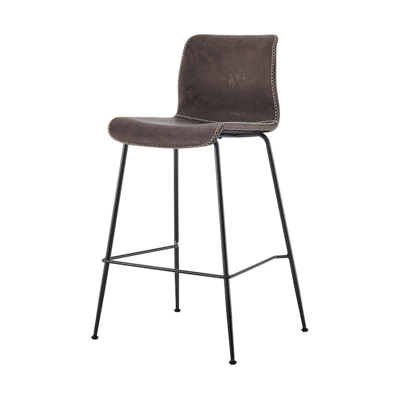NPD Furniture Jayden Faux Leather Counter Stool (Set of 2) - Vintage Coffee Brown