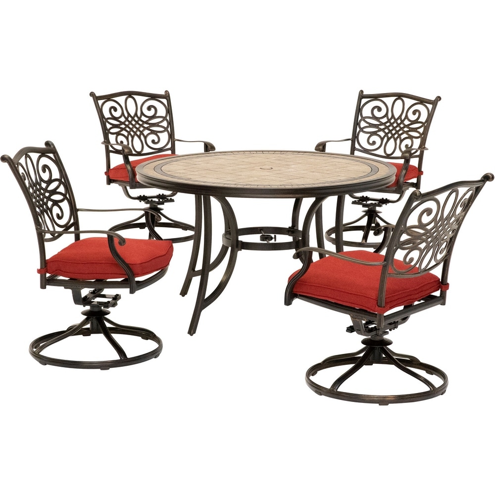 5 piece round patio dining set