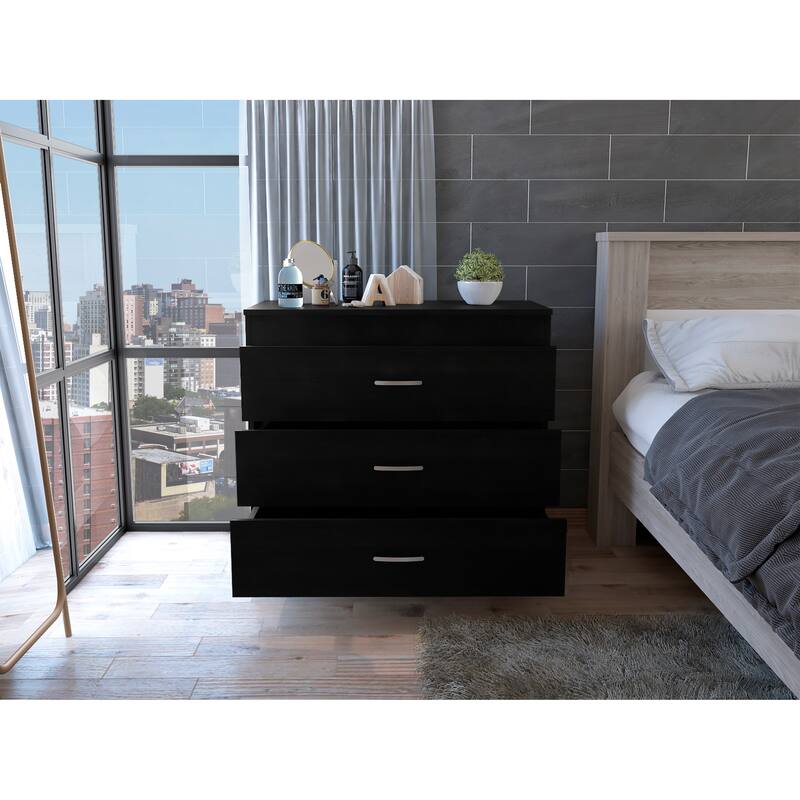 3 Drawer Dresser, Superior Top, Metal Hardware