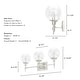 preview thumbnail 31 of 45, Hunter Xidane Vanity Wall Light - Bathroom, Mid Century Modern, Glam - Clear glass