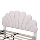 preview thumbnail 7 of 26, Full Platform Bed with Velvet Headboard, No Box Spring Needed