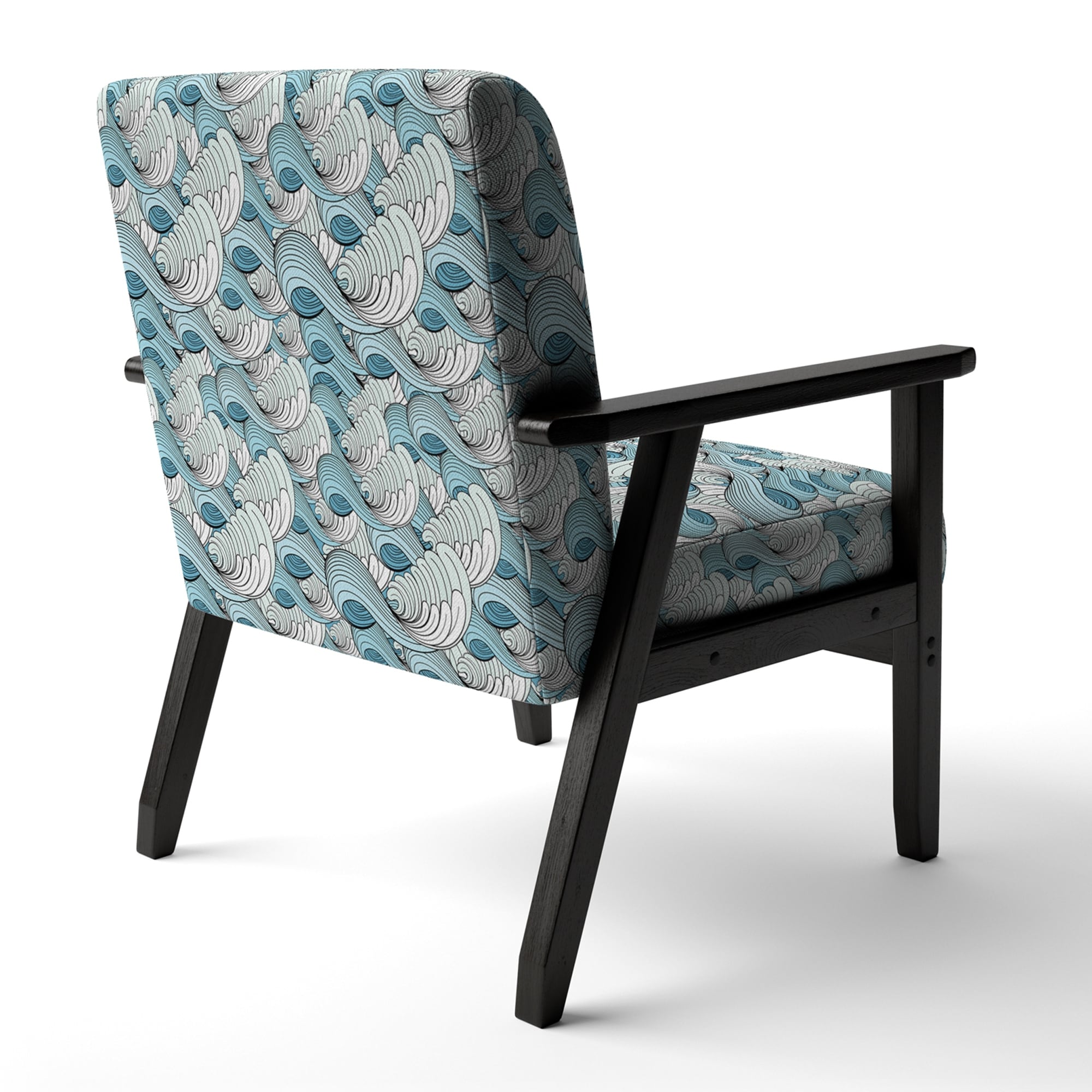 Designart "Great Wave Inspiration" Upholstered Coastal - Picture 8 of 20