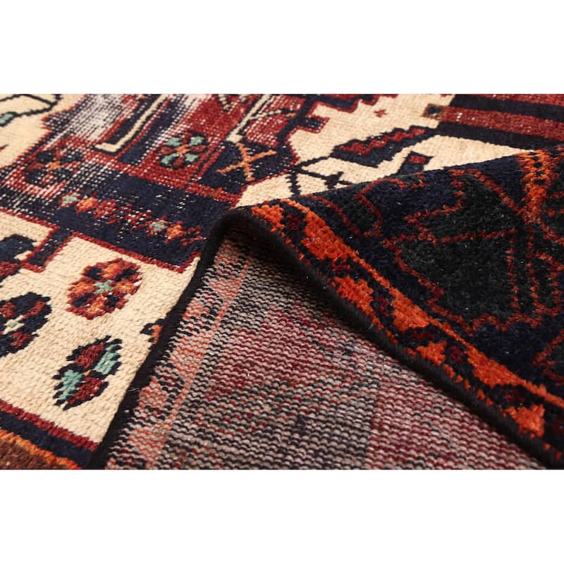 ECARPETGALLERY Hand-knotted Antalya Vintage Dark Red Wool Rug - 4'11 x 7'5