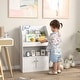 preview thumbnail 1 of 12, Kids Bookcase with 3 Shelves, 1 Storage Compartment and 1 Cabinet