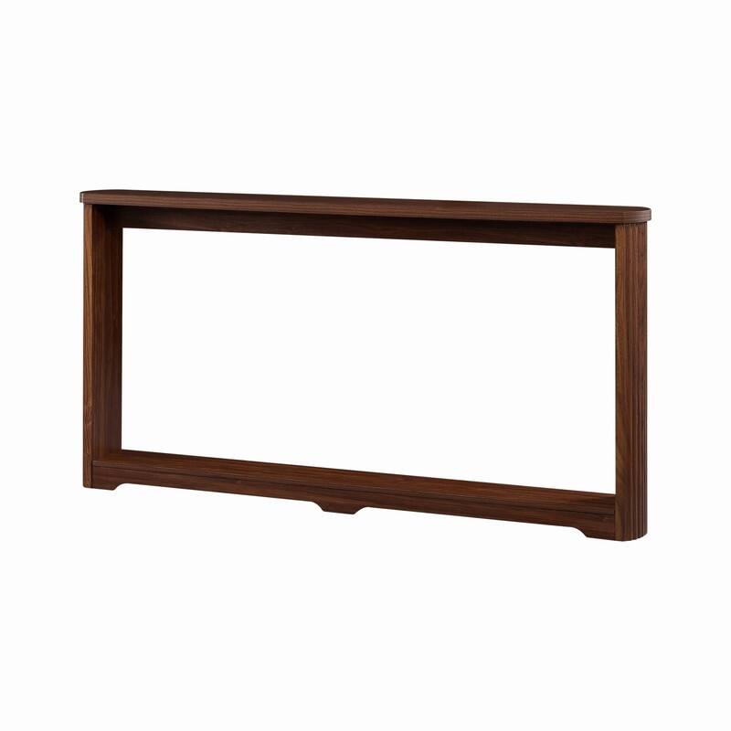 70.1" Narrow Wooden Sofa Table with Corrugated Texture for Entranceways and Living Room Décor