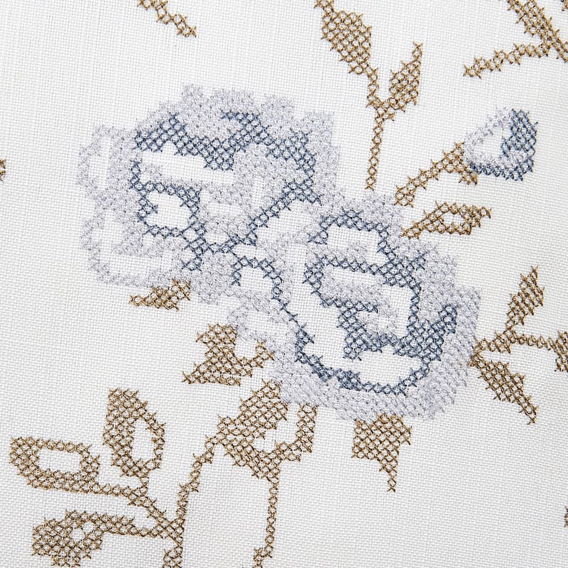 Canvas Pillow Shells with Rose Embellishments (Set of 2), NO INSERT