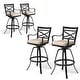 preview thumbnail 79 of 77, Outdoor Patio Bar Stools Aluminum Swivel Bar Chair with Sunbrella Cushion - 21.7 in W x 16.5 in D x 46 in H
