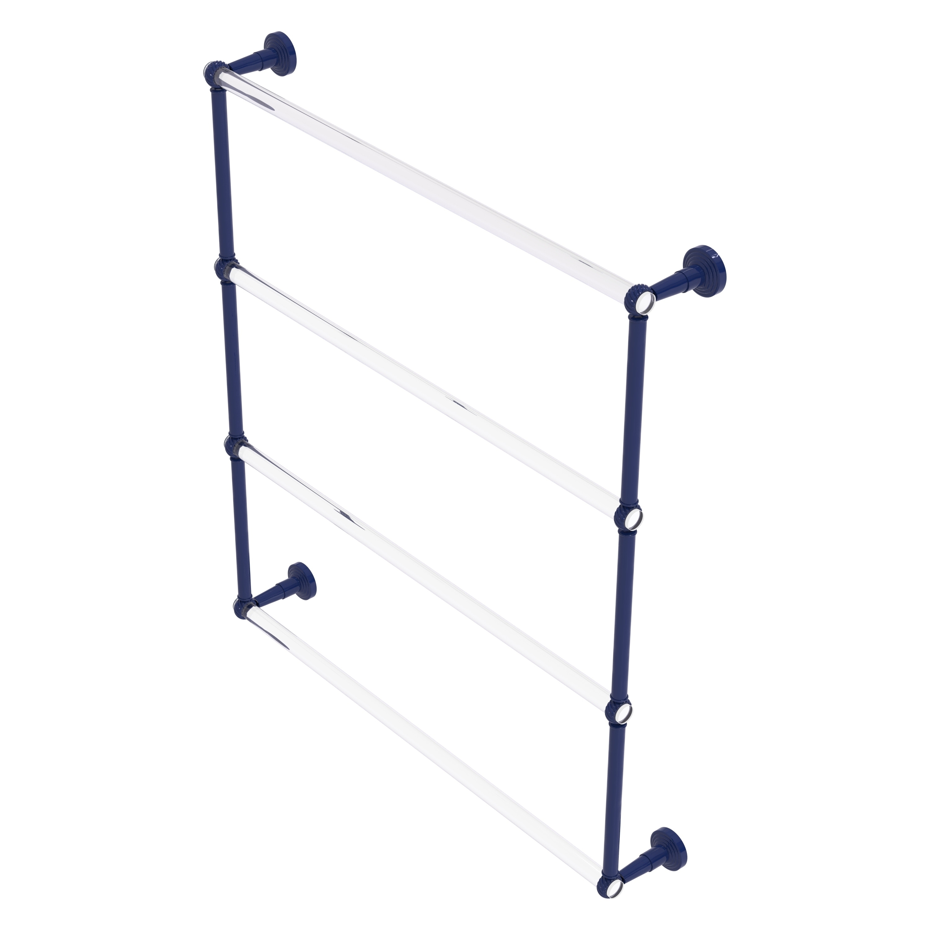 Allied Brass Pacific Beach Collection 4 Tier 24 Inch Ladder Towel Bar with Twisted Accents