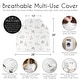 preview thumbnail 6 of 4, Sweet Jojo Designs Jungle Safari Animals Boy Girl Unisex/Gender Neutral 5 in 1 Baby Car Seat Nursing Cover Zebra for Serengeti