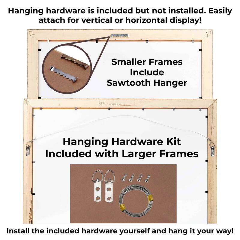 12x22 Grey Rustic Wide Barnwood Picture Frame - UV Acrylic, Foam Board Backing, Hanging Hardware