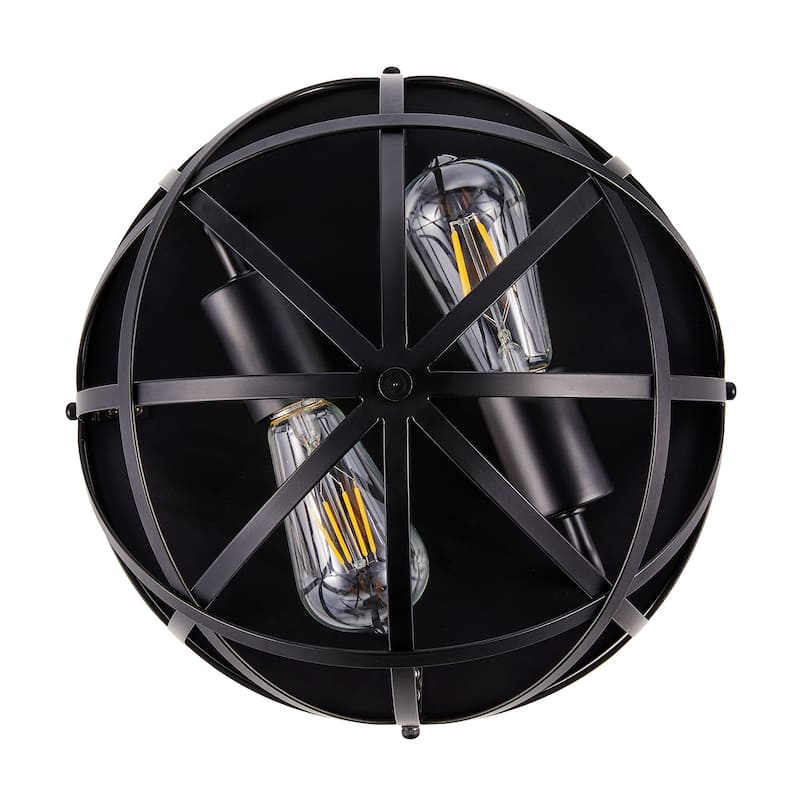CO-Z Caged Geometric Flush Mount Ceiling Light Fixture