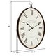 preview thumbnail 6 of 5, Ines Large Oval Wall Clock - 36"H x 23.5"W x 1.5"D