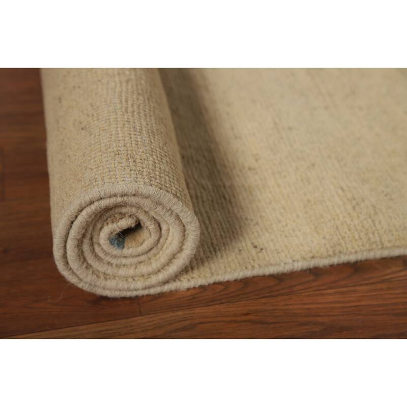 Modern Gabbeh Runner Rug Hand-Knotted Wool Carpet - 3'0"x 9'8"