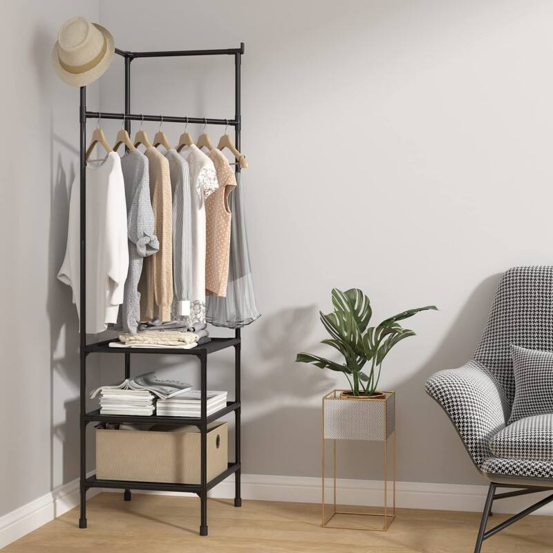 Freestanding Closet Organizer - 17.72"D x 17.72"W x 64.96"H