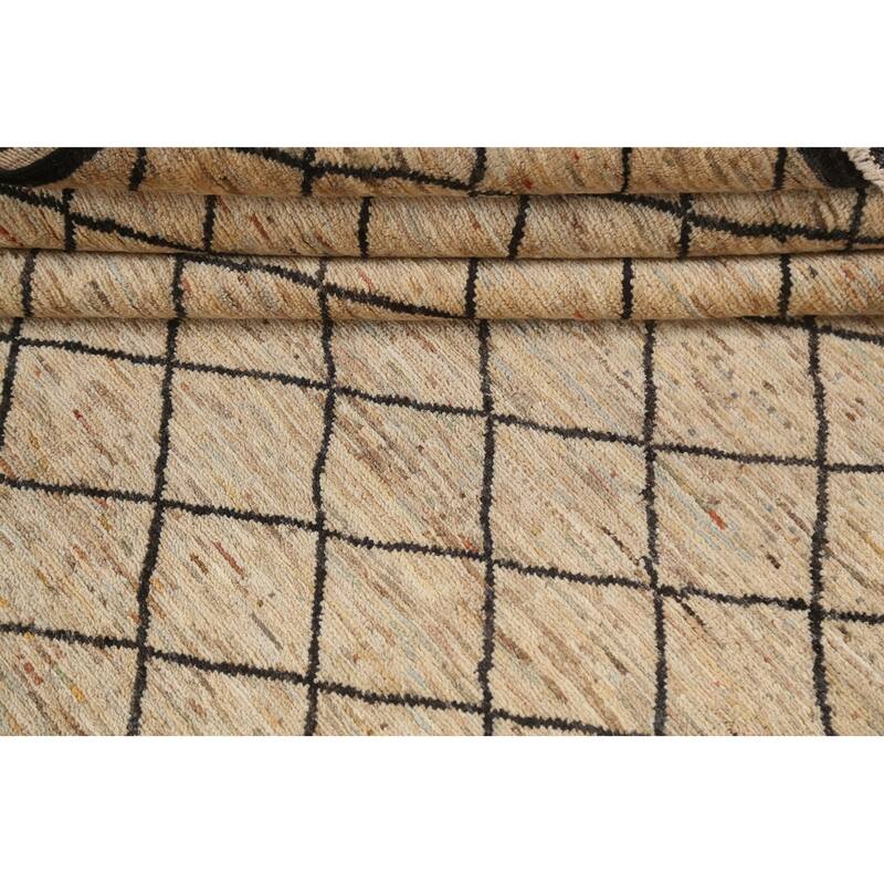 Trellis Moroccan Oriental Wool Area Rug Hand-knotted Home Decor Carpet - 7'11" x 10'5"