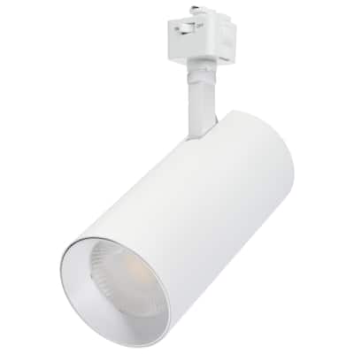 30W LED Track Head 48 Degree Beam Spread J-Style Track 5 CCT Selectable Matte White - Matte White