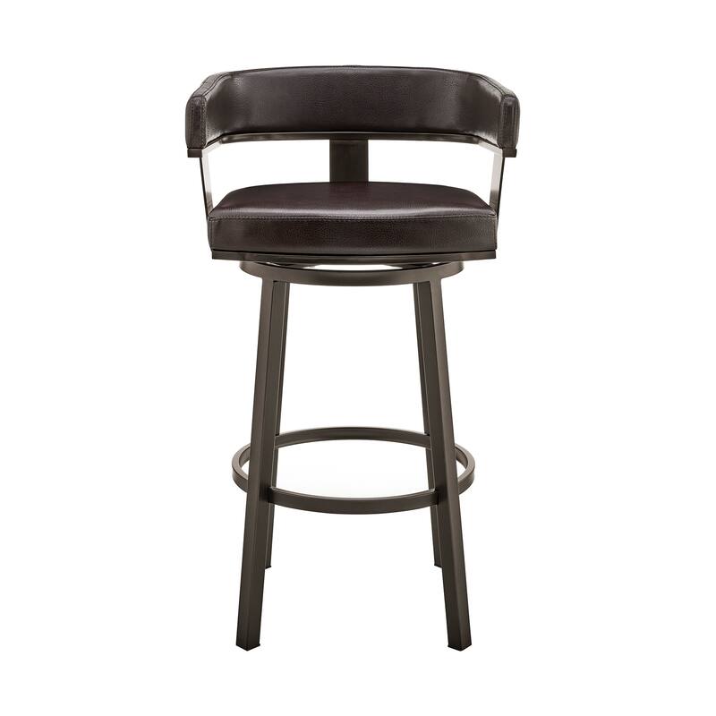 Cohen Modern Swivel Bar Stool, Upholstered Counter Chair with Metal Frame