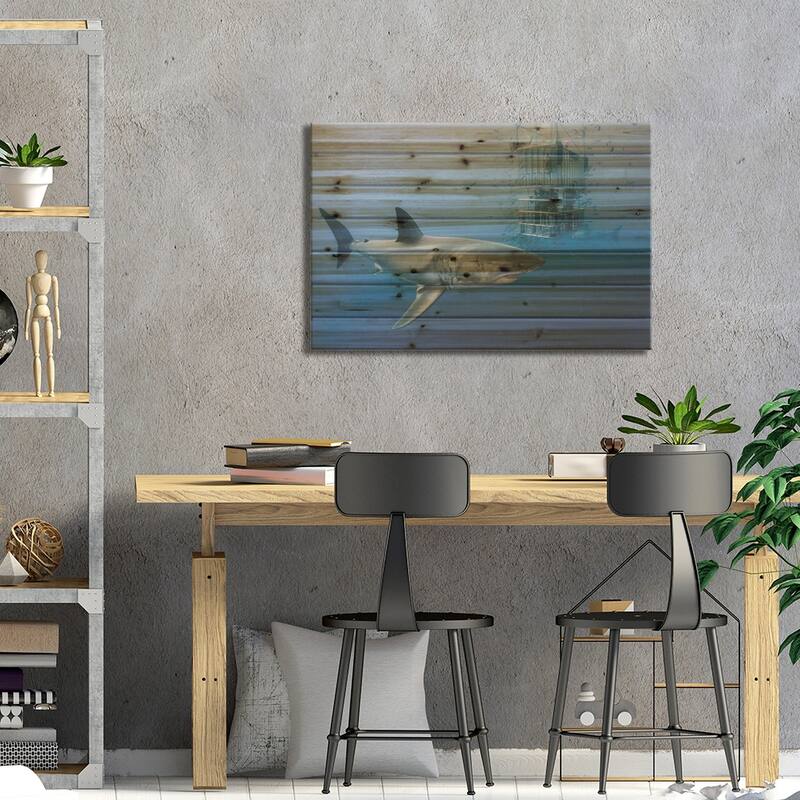 Animals In Cage Print On Wood by Davide Lopresti - Multi-Color