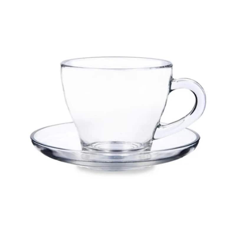 Morocco Coffee or Tea Cup Set with Saucers, Set of 6