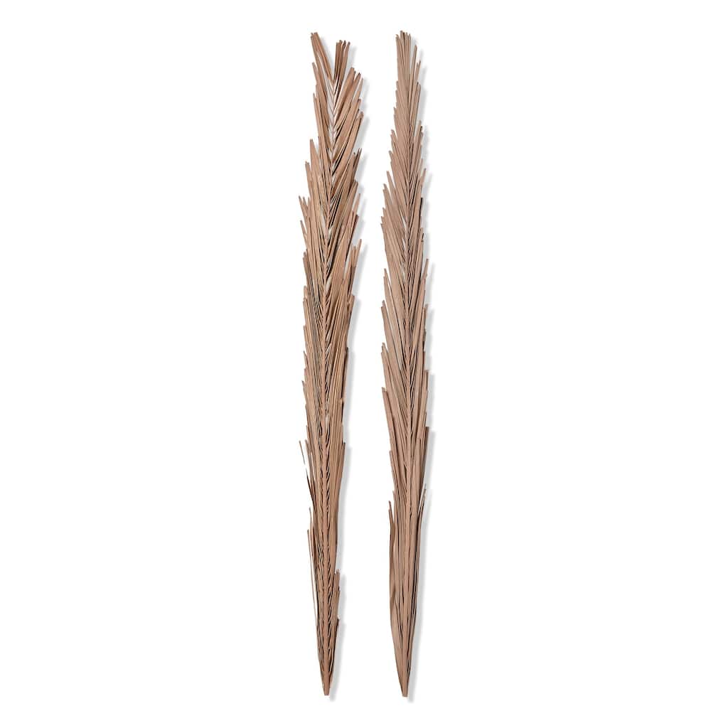 Khajur Leaves Set of 2 - Blush Artificial Flower Stems for Indoor Decor, 38" H, Everyday Botanicals