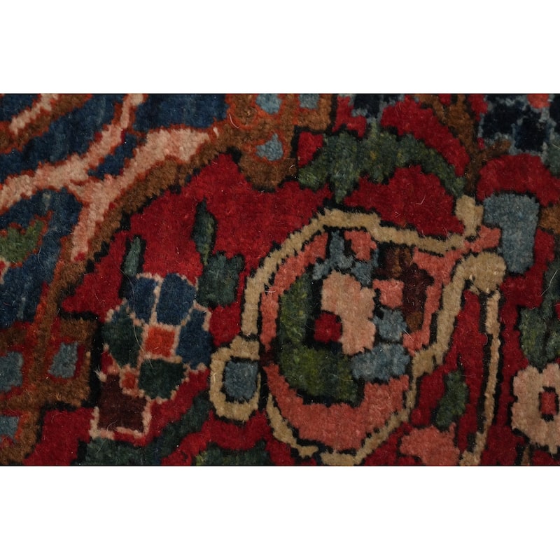 Hand Knotted Oriental 100% Wool Carpet Traditional Floral Red Bakhtiari Area Rug - 9' 11'' X 6' 9''