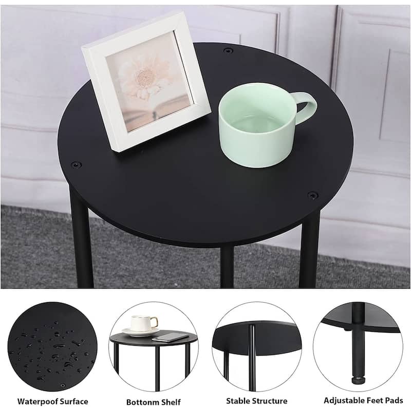 Small End Tables Living Room Set of 2