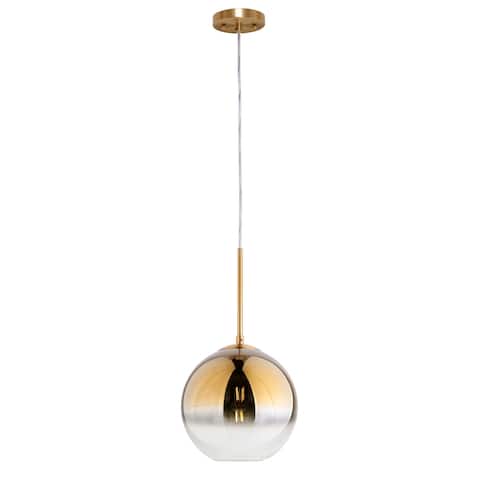 Callisto 1-Light Pendant with Soft Gold Ombre Globe Glass Shade - Soft Gold