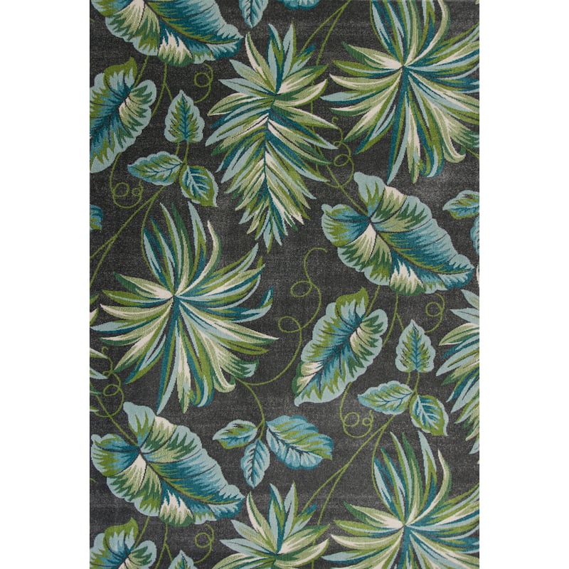 Domani Kai Grey Botanicals Area Rug - 9'10" x 13'2"