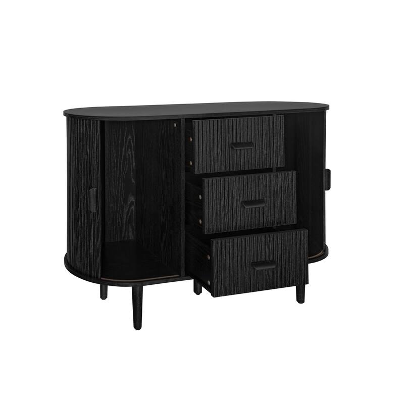 Accent Cabinet with Smoothly Sliding Tambour Doors