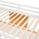 preview thumbnail 12 of 43, Full size Loft Bed with Desk, Writing Board and Drawers Cabinet, White