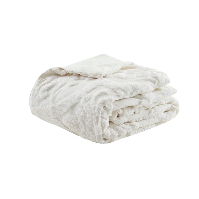 Madison Park Aeriela Tufted Cotton Chenille Damask Duvet Cover Set