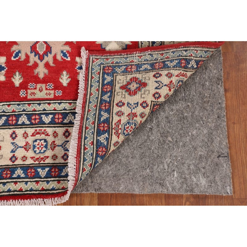 Red Kazak Accent Rug Hand-Knotted Foyer Wool Carpet - 3'3" x 5'3"