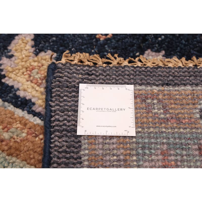 ECARPETGALLERY Hand-knotted Jules Serapi Dark Navy Wool Rug - 8'1 x 9'9