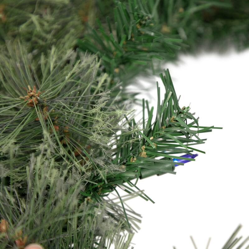 Oregon Cashmere Pine Artificial Christmas Wreath, 24", Multi Lights