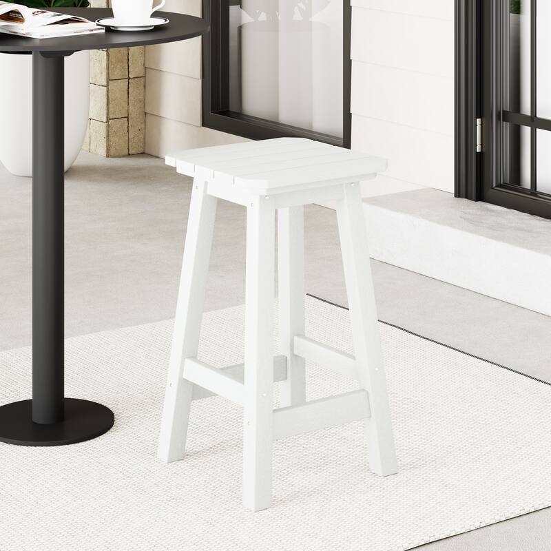 Laguna Hdpe All Weather Outdoor Patio 24" Square Counter Stool