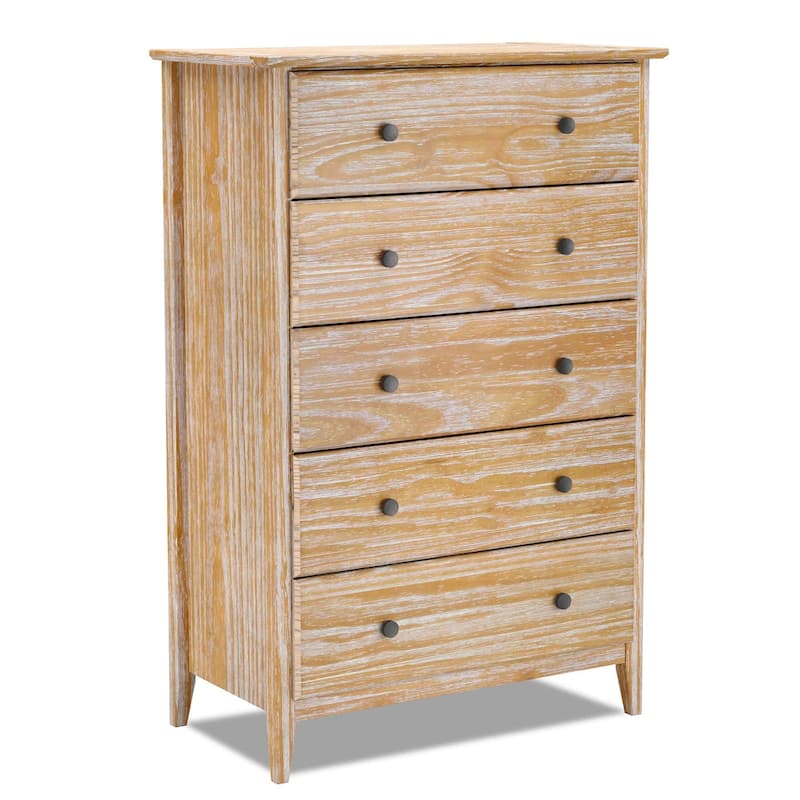 Grain Wood Furniture Greenport Coastal Solid Wood 5-drawer Chest