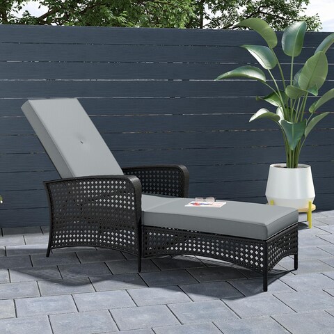COSCO Outdoor Living Lakewood Ranch Chaise with Cushion