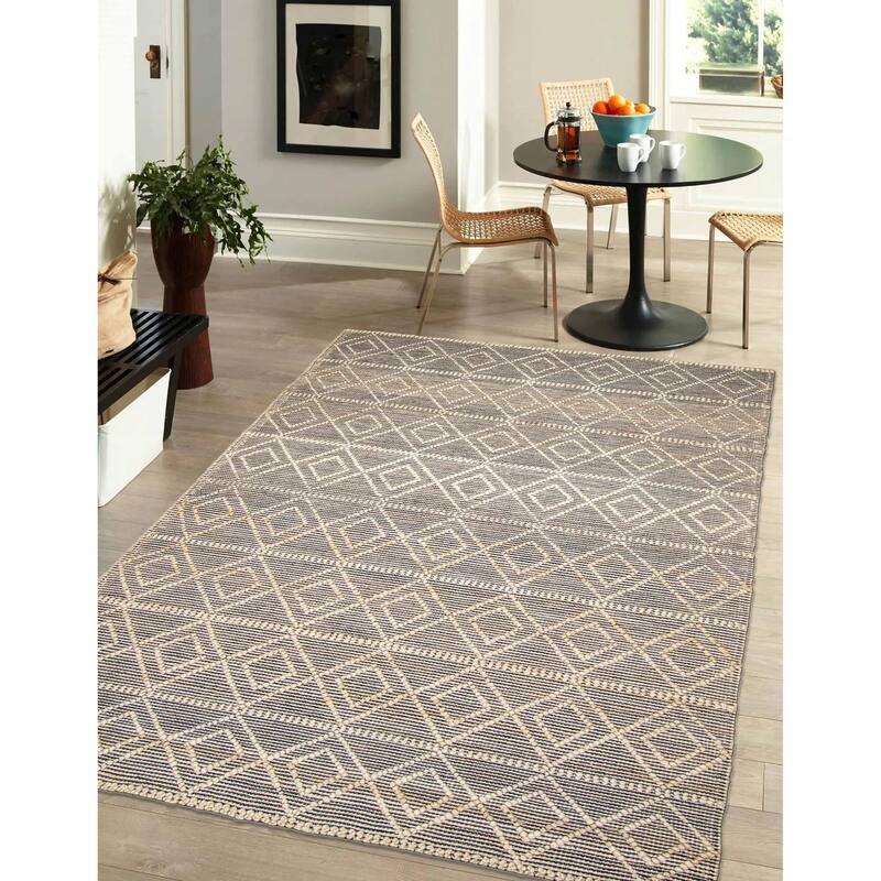 ECARPETGALLERY Braid weave Sienna Cream Wool Rug - 4'11 x 8'1