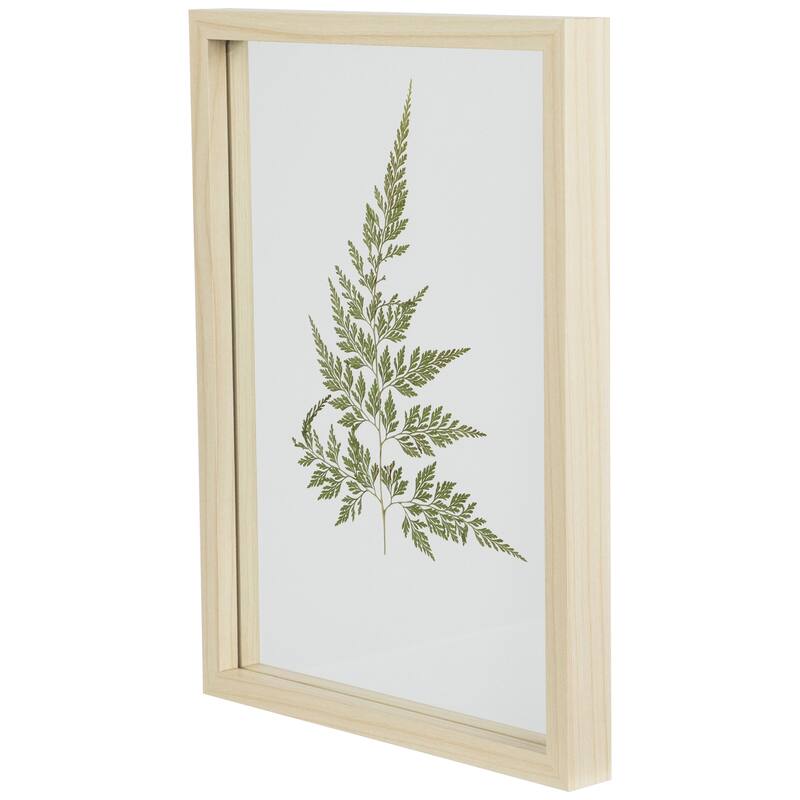 Artificial Fern Leaf Wooden Framed Wall Art - 11.75"