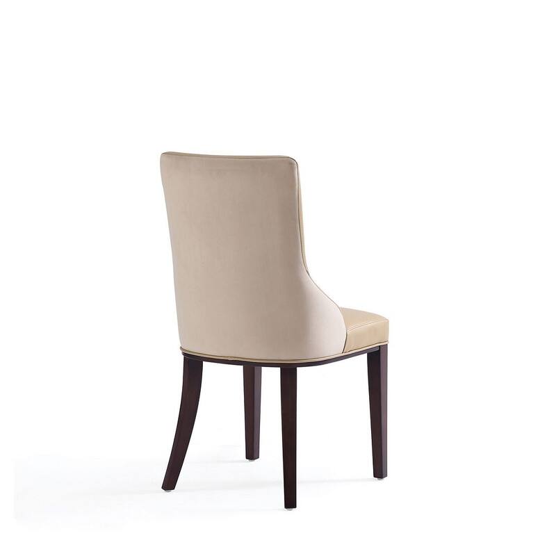Manhattan Comfort Shubert Modern Faux Leather and Velvet Dining Chair