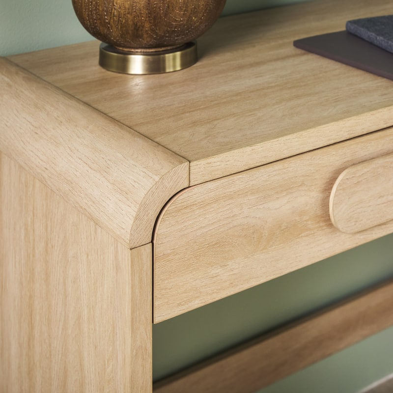 Middlebrook Designs Waterfall Desk with Center Drawers