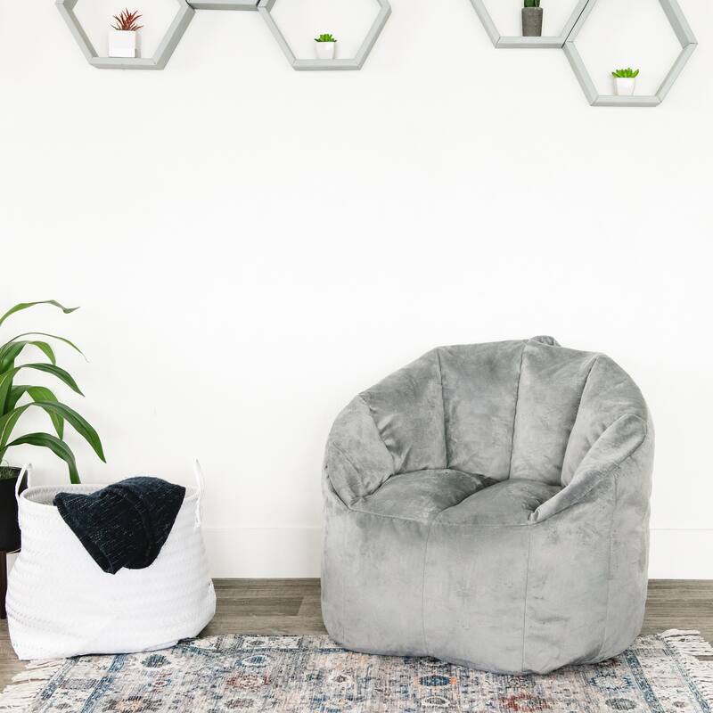 Big Joe Milano Bean Bag Chair, Multiple Colors - Grey - Medium