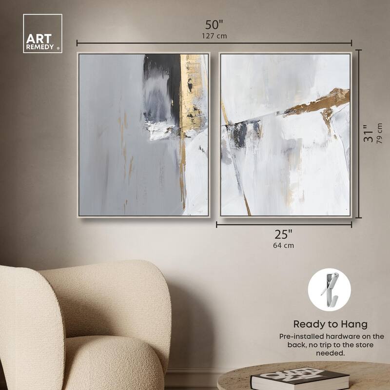 Cracks of Creation I Canvas Set of 2 by Art Remedy